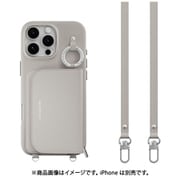 iPhone 16 Pro Max 対応 ケース MagSafe 対応 ショルダー ストラップ 付き カード 収納 レザー スマホケース カードケース ポーチ付き 財布 スマホカバー Pouch M スターライト ME_IPGCSPLPM_SL