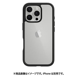 iPhone 16 Pro 対応 ケース クリア 耐衝撃 米軍 MIL規格 スマホケース 透明 軽量 スマホカバー Aero クリアブラック ME_IPRCSPTAE_CB