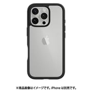 iPhone 16 Pro 対応 ケース クリア 耐衝撃 米軍 MIL規格 スマホケース 透明 軽量 スマホカバー Aero クリアブラック ME_IPRCSPTAE_CB