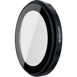 iPhone 16 iPhone16 Plus 対応 カメラ保護 フィルム 指紋 傷 防止 カメラ レンズカバー アルミ 高透過率 サファイア クリスタル カメラカバー Lenz ブラック ME_IPDSPCTLC_BK