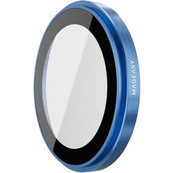 iPhone 16 iPhone16 Plus 対応 カメラ保護 フィルム 指紋 傷 防止 カメラ レンズカバー アルミ 高透過率 サファイア クリスタル カメラカバー Lenz ブルー ME_IPDSPCTLC_BL