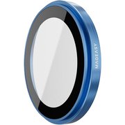 iPhone 16 iPhone16 Plus 対応 カメラ保護 フィルム 指紋 傷 防止 カメラ レンズカバー アルミ 高透過率 サファイア クリスタル カメラカバー Lenz ブルー ME_IPDSPCTLC_BL