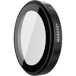 iPhone 16 Pro iPhone16 Pro Max 対応 カメラ保護 フィルム 指紋 傷 防止 カメラ レンズカバー アルミ 透明 サファイア クリスタル カメラカバー Lenz チタニウムブラック ME_IPUSPCTLC_TB