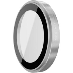 iPhone 16 Pro iPhone16 Pro Max 対応 カメラ保護 フィルム 指紋 傷 防止 カメラ レンズカバー アルミ 透明 サファイア クリスタル カメラカバー Lenz チタニウムホワイト ME_IPUSPCTLC_TW