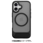 iPhone 16 対応 ケース クリア MagSafe 対応 縦置き 横置き 可能 スタンド 付き 耐衝撃 スマホケース MIL規格 マグセーフ スマホカバー Easy Stand M ブラック SE_IPNCSPTEM_BK