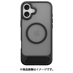 iPhone 16 Plus 対応 ケース クリア MagSafe 対応 縦置き 横置き 可能 スタンド 付き 耐衝撃 スマホケース MIL規格 マグセーフ スマホカバー Easy Stand M ブラック SE_IPBCSPTEM_BK