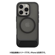 iPhone 16 Pro 対応 ケース クリア MagSafe 対応 縦置き 横置き 可能 スタンド 付き 耐衝撃 スマホケース MIL規格 マグセーフ スマホカバー Easy Stand M ブラック SE_IPRCSPTEM_BK