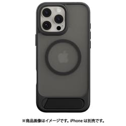 iPhone 16 Pro Max 対応 ケース クリア MagSafe 対応 縦置き 横置き 可能 スタンド 付き 耐衝撃 スマホケース MIL規格 マグセーフ スマホカバー Easy Stand M ブラック SE_IPGCSPTEM_BK