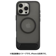 iPhone 16 Pro Max 対応 ケース クリア MagSafe 対応 縦置き 横置き 可能 スタンド 付き 耐衝撃 スマホケース MIL規格 マグセーフ スマホカバー Easy Stand M ブラック SE_IPGCSPTEM_BK