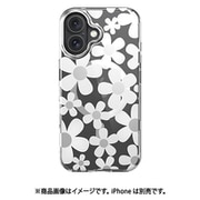 iPhone 16 対応 ケース 花柄 クリア オシャレ 可愛い MagSafe 対応 耐衝撃 スマホケース 花 かわいい マグセーフ スマホカバー Fleur M ホワイト SE_IPNCSPTFU_WH