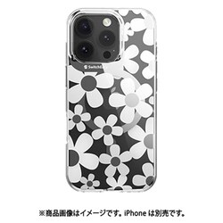 iPhone 16 Pro 対応 ケース 花柄 クリア オシャレ 可愛い MagSafe 対応 耐衝撃 スマホケース 花 かわいい マグセーフ スマホカバー Fleur M ホワイト SE_IPRCSPTFU_WH