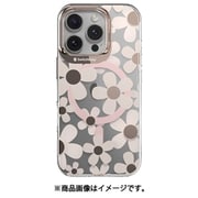 iPhone 16 Pro 対応 ケース 花柄 クリア オシャレ 可愛い MagSafe 対応 耐衝撃 スマホケース 花 かわいい マグセーフ スマホカバー Fleur M ロゼ SE_IPRCSPTFU_RS