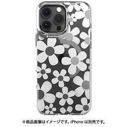 iPhone 16 Pro Max 対応 ケース 花柄 クリア オシャレ 可愛い MagSafe 対応 耐衝撃 スマホケース 花 かわいい マグセーフ スマホカバー Fleur M ホワイト SE_IPGCSPTFU_WH