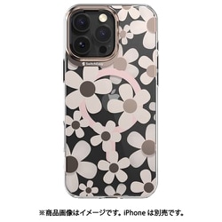 iPhone 16 Pro Max 対応 ケース 花柄 クリア オシャレ 可愛い MagSafe 対応 耐衝撃 スマホケース 花 かわいい マグセーフ スマホカバー Fleur M ロゼ SE_IPGCSPTFU_RS