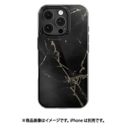 iPhone 16 Pro 対応 ケース クリア オシャレ イラスト アート 柄 耐衝撃 スマホケース おしゃれ かわいい スマホカバー Artist マーブルブラック SE_IPRCSPTAT_MB
