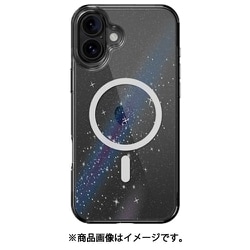 iPhone 16 Plus 対応 ケース クリア オシャレ キラキラ 可愛い MagSafe 対応 耐衝撃 スマホケース ラメ かわいい マグセーフ スマホカバー Cosmos M ネビュラ SE_IPBCSPTOM_NB
