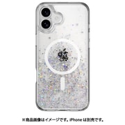 iPhone 16 Plus 対応 ケース クリア オシャレ キラキラ 可愛い MagSafe 対応 耐衝撃 スマホケース ラメ かわいい マグセーフ スマホカバー Starfield M トランスパレント SE_IPBCSPTFM_TR