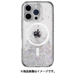 iPhone 16 Pro 対応 ケース クリア オシャレ キラキラ 可愛い MagSafe 対応 耐衝撃 スマホケース ラメ かわいい マグセーフ スマホカバー Starfield M トランスパレント SE_IPRCSPTFM_TR