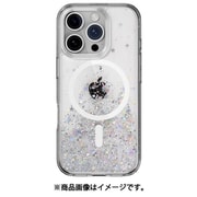 iPhone 16 Pro 対応 ケース クリア オシャレ キラキラ 可愛い MagSafe 対応 耐衝撃 スマホケース ラメ かわいい マグセーフ スマホカバー Starfield M トランスパレント SE_IPRCSPTFM_TR