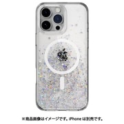 iPhone 16 Pro Max 対応 ケース クリア オシャレ キラキラ 可愛い MagSafe 対応 耐衝撃 スマホケース ラメ かわいい マグセーフ スマホカバー Starfield M トランスパレント SE_IPGCSPTFM_TR