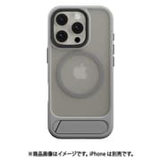 iPhone 16 Pro 対応 ケース クリア MagSafe 対応 縦置き 横置き 可能 スタンド 付き 耐衝撃 スマホケース MIL規格 マグセーフ スマホカバー Easy Stand M チタニウム SE_IPRCSPTEM_TI