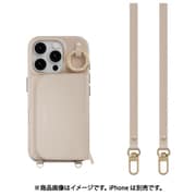 iPhone 16 Pro 対応 ケース MagSafe 対応 ショルダー ストラップ 付き カード 収納 レザー スマホケース カードケース ポーチ付き 財布 スマホカバー Pouch M ロゼ ME_IPRCSPLPM_RS
