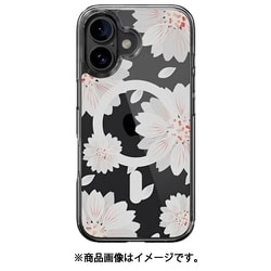 iPhone 16 対応 ケース MagSafe 対応 クリア オシャレ イラスト アート 柄 耐衝撃 スマホケース おしゃれ マグセーフ スマホカバー Style M ホワイトフラワー SE_IPNCSPTTM_WF