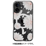iPhone 16 対応 ケース MagSafe 対応 クリア オシャレ イラスト アート 柄 耐衝撃 スマホケース おしゃれ マグセーフ スマホカバー Style M ホワイトフラワー SE_IPNCSPTTM_WF