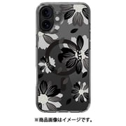 iPhone 16 Plus 対応 ケース MagSafe 対応 クリア オシャレ イラスト アート 柄 耐衝撃 スマホケース おしゃれ マグセーフ スマホカバー Style M ブラックフラワー SE_IPBCSPTTM_BF