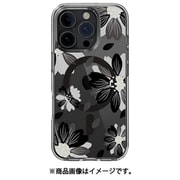 iPhone 16 Pro 対応 ケース MagSafe 対応 クリア オシャレ イラスト アート 柄 耐衝撃 スマホケース おしゃれ マグセーフ スマホカバー Style M ブラックフラワー SE_IPRCSPTTM_BF