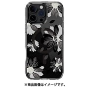 iPhone 16 Pro Max 対応 ケース MagSafe 対応 クリア オシャレ イラスト アート 柄 耐衝撃 スマホケース おしゃれ マグセーフ スマホカバー Style M ブラックフラワー SE_IPGCSPTTM_BF