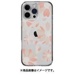 iPhone 16 Pro Max 対応 ケース MagSafe 対応 クリア オシャレ イラスト アート 柄 耐衝撃 スマホケース おしゃれ マグセーフ スマホカバー Style M ピンクフラワー SE_IPGCSPTTM_PF