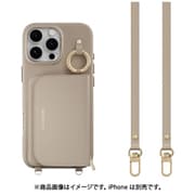 iPhone 16 Pro Max 対応 ケース MagSafe 対応 ショルダー ストラップ 付き カード 収納 レザー スマホケース カードケース ポーチ付き 財布 スマホカバー Pouch M キャメルブラウン ME_IPGCSPLPM_CB