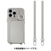 iPhone 16 Pro Max 対応 ケース MagSafe 対応 ショルダー ストラップ 付き カード 収納 レザー スマホケース カードケース ポーチ付き 財布 スマホカバー Pouch M グレー ME_IPGCSPLPM_GY