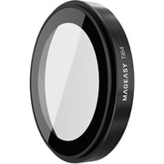 iPhone 16 Pro iPhone16 Pro Max 対応 カメラ保護 フィルム 指紋 傷 防止 カメラ レンズカバー チタン 透明 サファイア クリスタル カメラカバー Lenz チタニウムブラック ME_IPUSPCTLT_TB