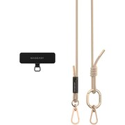 スマホショルダー 斜めがけ/首掛け/肩掛け 細め スマホストラップ (ストラップ ホルダー 付) スマホ ショルダー ストラップ Strap+ Strap Card (6mm) ロゼ ME_SPASRFBS6_RS