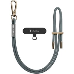 スマホ ショルダー 首掛け 肩掛け 細い ちぎれない ストラップホルダー 付 スマホショルダー ストラップ Easy Strap （6.0mm） ノクティルーセントブルー SE_SPASRNYE5_BL