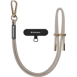 スマホ ショルダー 首掛け 肩掛け 細い ちぎれない ストラップホルダー 付 スマホショルダー ストラップ Easy Strap (6.0mm) アイスクリームホワイト SE_SPASRNYE5_WH