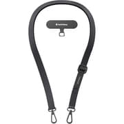 スマホ ショルダー 首掛け 肩掛け 太め ちぎれない ストラップホルダー 付 スマホショルダー ストラップ Easy Strap (20mm) ダークブラック SE_SPASRNYE4_BK