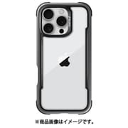 iPhone 16 Pro Max 対応 ケース クリア 耐衝撃 米軍MIL規格 スマホケース 薄型 アルミ フレーム 透明 スマホカバー Shield ブラック RT_IPGCSAPSH_BK