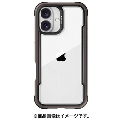 iPhone 16 Plus 対応 ケース クリア 耐衝撃 米軍MIL規格 スマホケース 薄型 アルミ フレーム 透明 スマホカバー Shield モカ RT_IPBCSAPSH_MK
