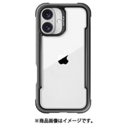iPhone 16 Plus 対応 ケース クリア 耐衝撃 米軍MIL規格 スマホケース 薄型 アルミ フレーム 透明 スマホカバー Shield ブラック RT_IPBCSAPSH_BK