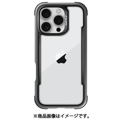 iPhone 16 Pro 対応 ケース クリア 耐衝撃 米軍MIL規格 スマホケース 薄型 アルミ フレーム 透明 スマホカバー Shield ブラック RT_IPRCSAPSH_BK