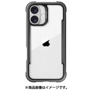 iPhone 16 対応 ケース クリア 耐衝撃 米軍MIL規格 スマホケース 薄型 アルミ フレーム 透明 スマホカバー Shield ブラック RT_IPNCSAPSH_BK