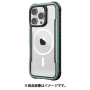 iPhone 16 Pro Max 対応 ケース クリア MagSafe 対応 耐衝撃 米軍 MIL規格 スマホケース アルミ フレーム Shield MagSafe グリーン RT_IPGCSAPSA_GN