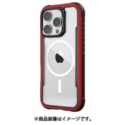 iPhone 16 Pro 対応 ケース クリア MagSafe 対応 耐衝撃 MIL規格 スマホケース アルミ フレーム Shield MagSafe レッド RT_IPRCSAPSA_RD