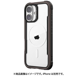iPhone 16 対応 ケース クリア MagSafe 対応 耐衝撃 米軍 MIL規格 スマホケース アルミ フレーム Shield MagSafe モカ RT_IPNCSAPSA_MK