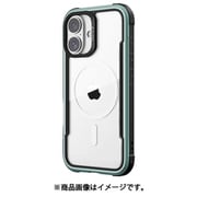 iPhone 16 対応 ケース クリア MagSafe 対応 耐衝撃 米軍 MIL規格 スマホケース アルミ フレーム Shield MagSafe グリーン RT_IPNCSAPSA_GN