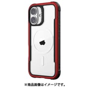 iPhone 16 対応 ケース クリア MagSafe 対応 耐衝撃 米軍 MIL規格 スマホケース アルミ フレーム Shield MagSafe レッド RT_IPNCSAPSA_RD