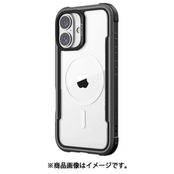 iPhone 16 対応 ケース クリア MagSafe 対応 耐衝撃 米軍 MIL規格 スマホケース アルミ フレーム Shield MagSafe ブラック RT_IPNCSAPSA_BK